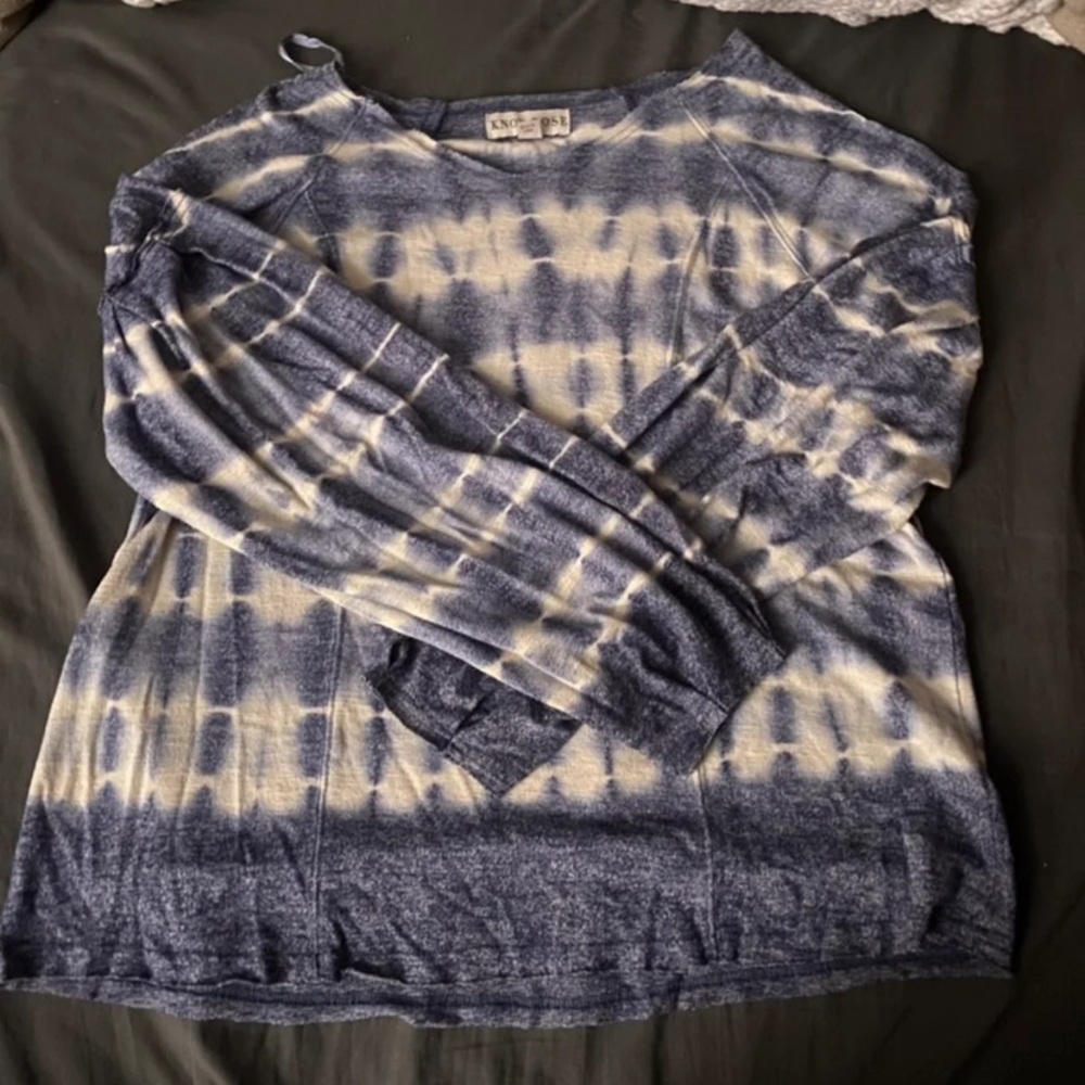 Thin cashmere-like tie dye sweater